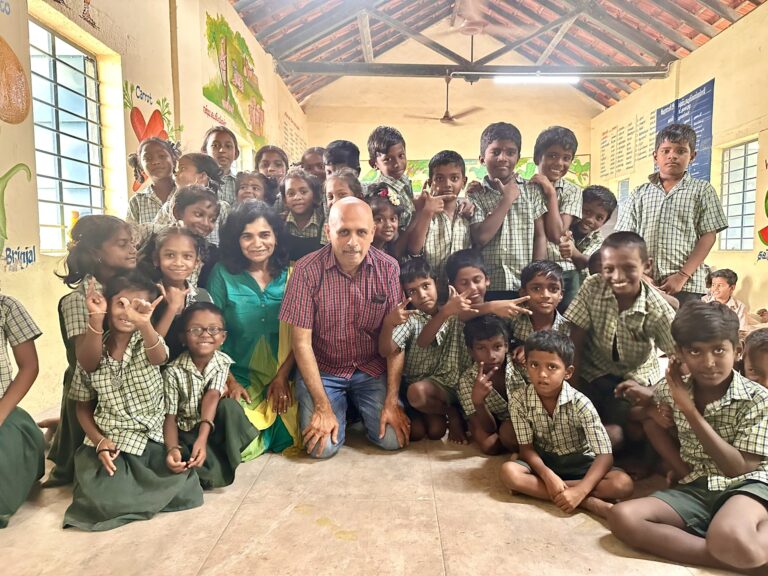 Vidyashakti Team at the school we support