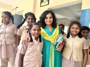 At Koyilpatti school with the students