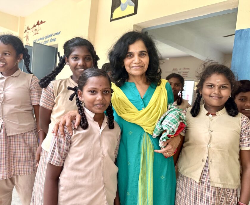 At Koyilpatti school with the students